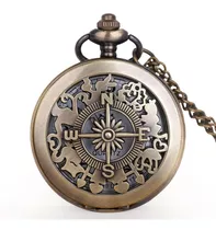 Reloj Bolsillo Vintage Brujula Alicia Tureloj