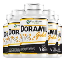 5 Doramil Gold 600 Caps Cálcio Magnésio Colágeno 2 Vit K2 D3