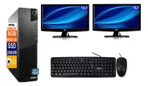 Computador Lenovo I5 8gb Ssd 240gb W10 + 02 Monitores 18,5