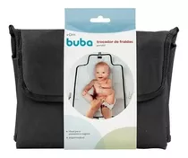 Cambiador Portátil Impermeable Negro Con Portapañal Buba 