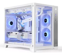 Gabinete Gamer Hyrax Mini Hgb710 Micro Atx - Vidro Temperado Cor Branco