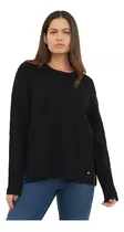 Sweater Mujer Cerrado Negro Corona
