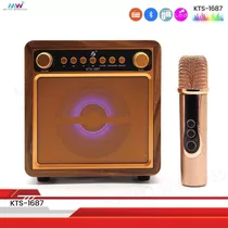 Parlante Inalámbrico Bt Karaoke Con Micrófono Kts1687 *itech