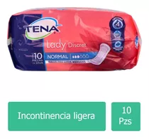 Toallas Femeninas Tena Lady Discret Normal Paquete Con 10 Unidades