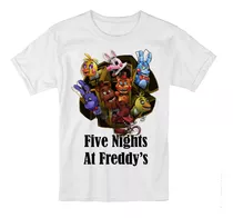 Camiseta Camisa Infantil Five Nights Freddys Fnaf Jogo Game