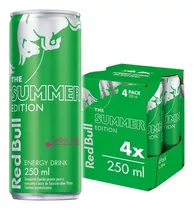 Energético Energy Drink Pitaya Pack Com 4 Latas 250ml Red Bull