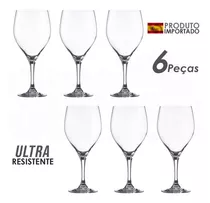 Jogo 6 Taças Vinho 560ml Resistente Rodio 22657 Yangzi Cor Transparente