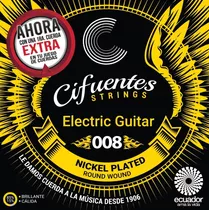 Cuerdas Guitarra Electrica 08-38 Nickel Plated Ac8 Cifuentes