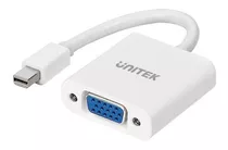 Adaptador Conversor Mini Display Port A Vga Unitek Color Blanco