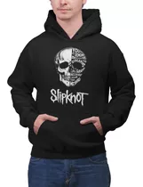 Poleron Unisex Super Slipknot Rock Metal Calavera Estampado Algodon