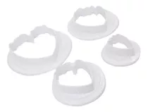 Set De 4 Molde Peonía (pétalos) Para Fondant Repostería