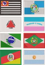 Kit 6pçs Bandeira Estado Da Sua Escolha Motociclista Ban157