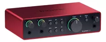 Focusrite Scarlett 2i2 Interfaz De Audio Usb-c 4ª Gen Rojo