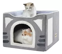 Jiupety Casa Para Gatos Con Rascador Para Gatos, Linda Cama 