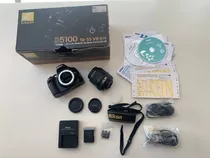 Câmera Nikon D5100 Lente 18-55mm Completa Caixa 44mil Clicks