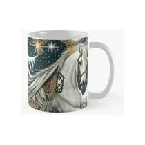 Taza Opulento Estilo De Cuento De Hadas De Navidad, Caballo 