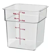 Contenedor Cuadrado C/tapa 4 Qt Policarbonato Cambro 4sfscw