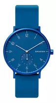 Reloj Skagen Aaren Kulor Aluminio Esfera Azul Unisex Skw6508 Color De La Correa Silicona