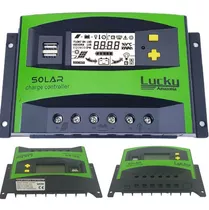 Controlador Solar Carga Pwm 40a Automático Regulador Usb Lcd