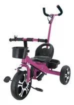 Triciclo Infantil Com Apoiador Rosa 7631 - Zippy Toys