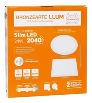 Painel Led Embutir Bronzearte Quadrado 24w Br Quente Bivolt