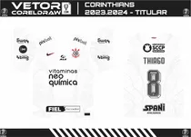 Arte Vetor Camisa Do Corinthians -titular 2023