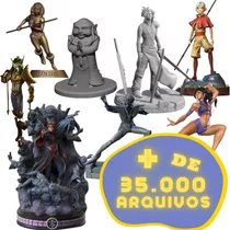 Mega Pack Anime Desenho Stl Para Impressora 3d Mais Completo