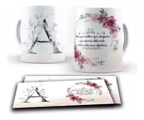 Artes Estampas Letras Floral Canecas Personalizadas