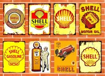 Cuadro De Chapa Retro - Vintage - Esso - Shell - Ypf - Autos