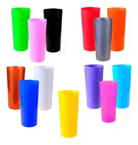 Vaso Colores Descartable Flexible Trago Largo Pp X 10 Uni Variedad Marron Perlado