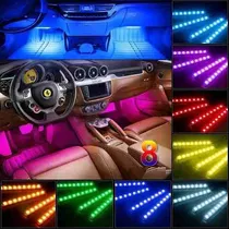 Tiras Led Rgb Interior Auto Multicolor  12v Ritmica