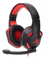 Audífonos Gamer X-lion Hp-110 C/microfono Red/black