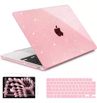 Combo Case Carcasa Forro Macbook Air 15 2023 A2941 Brillo