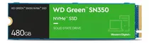 Disco Sólido Interno Western Digital Wd Green Sn350 Wds480g2g0c 480gb Verde