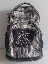 Mochila Gris Acuarela Con Ruedas Totto