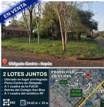 Vendo 2 Lotes Juntos En Esquina De 860 M2 En Obligado Centro