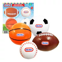 Pack X4 Pelotas Deportivas Espuma Little Tikes Niños El Rey