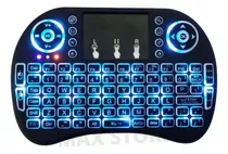 Mini Teclado Keyboard Sem Fio Wireless Iluminado Luz Led Cor Do Mouse Preto Cor Do Teclado Preto