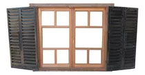 Ventana Madera Cedro Con Celosías Cod.11902