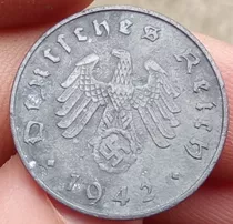 Monedas Alemania Segunda Guerra Mundial 10 Pfening 1942 A