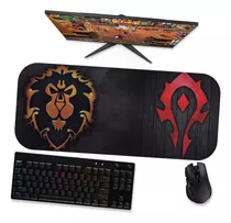 Mousepad Gamer Grande 70x30 - Wow Orda E Aliança 1