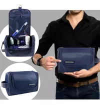 Necessaire Masculina Organizador Mala Viagem Postagem 24hrs Cor Azul C/borda Azul