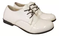 Zapato Blanco Charol Mujer Moda