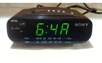 Radio Reloj Despertador Sony Am Fm Icf-c212 Usado Leer Bien 