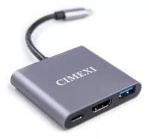 Adaptador Multipuerto 3 En 1 Cimexi Usb C Hdmi 4k Usb 3.0 Fs