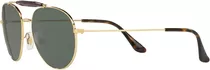 Sol Ray Ban Rb3540 Round Outdoorsman Metal Gold G15