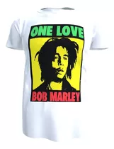 Polera Diseño Bob Marley, Unisex Poliester 