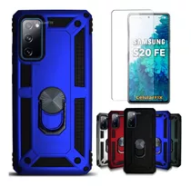 Funda P/ Samsung S20 Fe, Uso Rudo C/ Anillo Sujetador + Mica