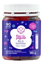 Flor De Jaguar I Rlx Gummies 180g I Gomitas Sabor Blueberry-lavanda Y Frambuesa I Ayudan A Conciliar Un Sueño Profundo, Combaten El Estrés Y La Ansiedad I Pasiflora + Valeriana + Toronjil + L-teanina