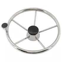 5 Spoke Dia.13 1/2  Stainless Steel Boat Steering Wheel...